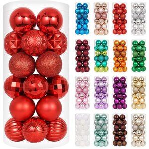 24ct Christmas Ball Ornaments Shatterproof Christmas Ornaments Set Decorations
